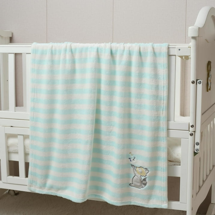 CREVENT 30''X40'' Cute Cozy Fluffy Warm Baby Blanket for Girls Boys Infants Toddlers' Bedding Crib Cot Stroller, Baby Shower Birthday Newborn's Gift - Racoon