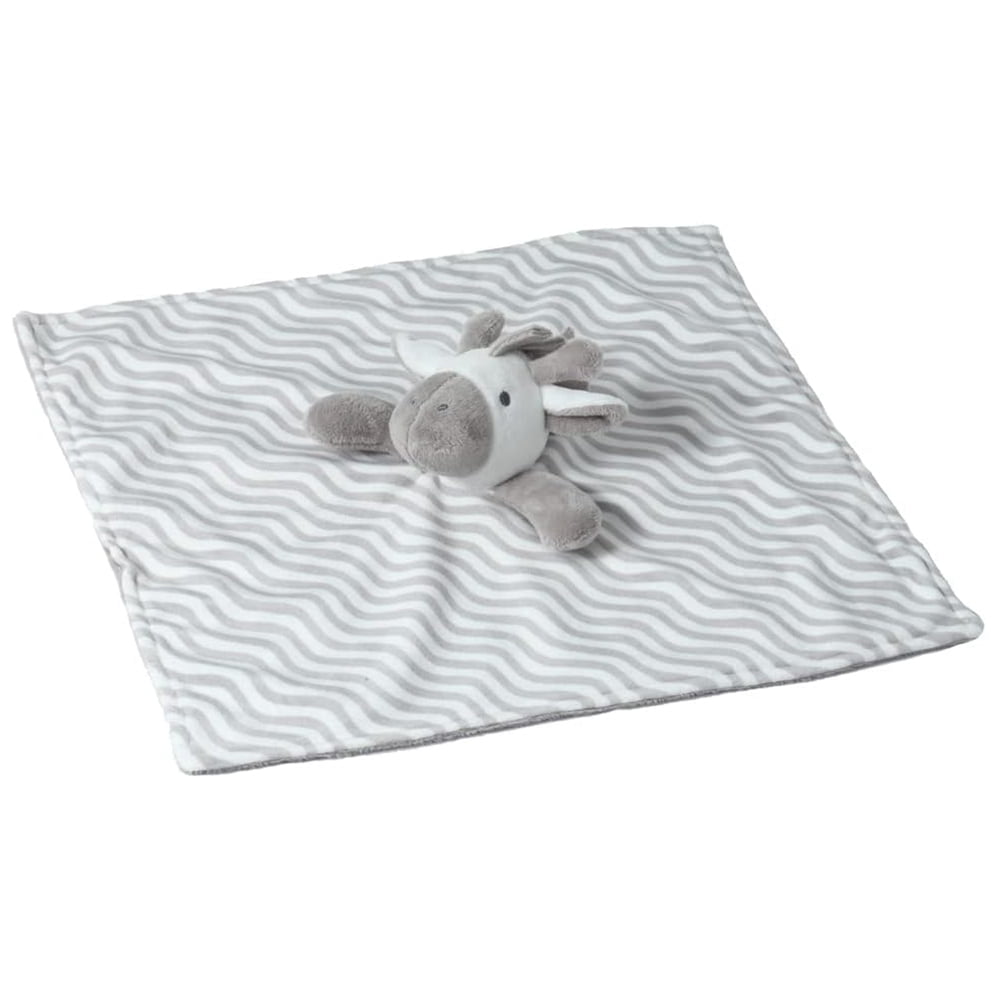 CREVENT Soft Plush Animal Face Security Blankets for Boys and Girls, Great Gifts for Birthday Baby Shower (Grey Zebra)