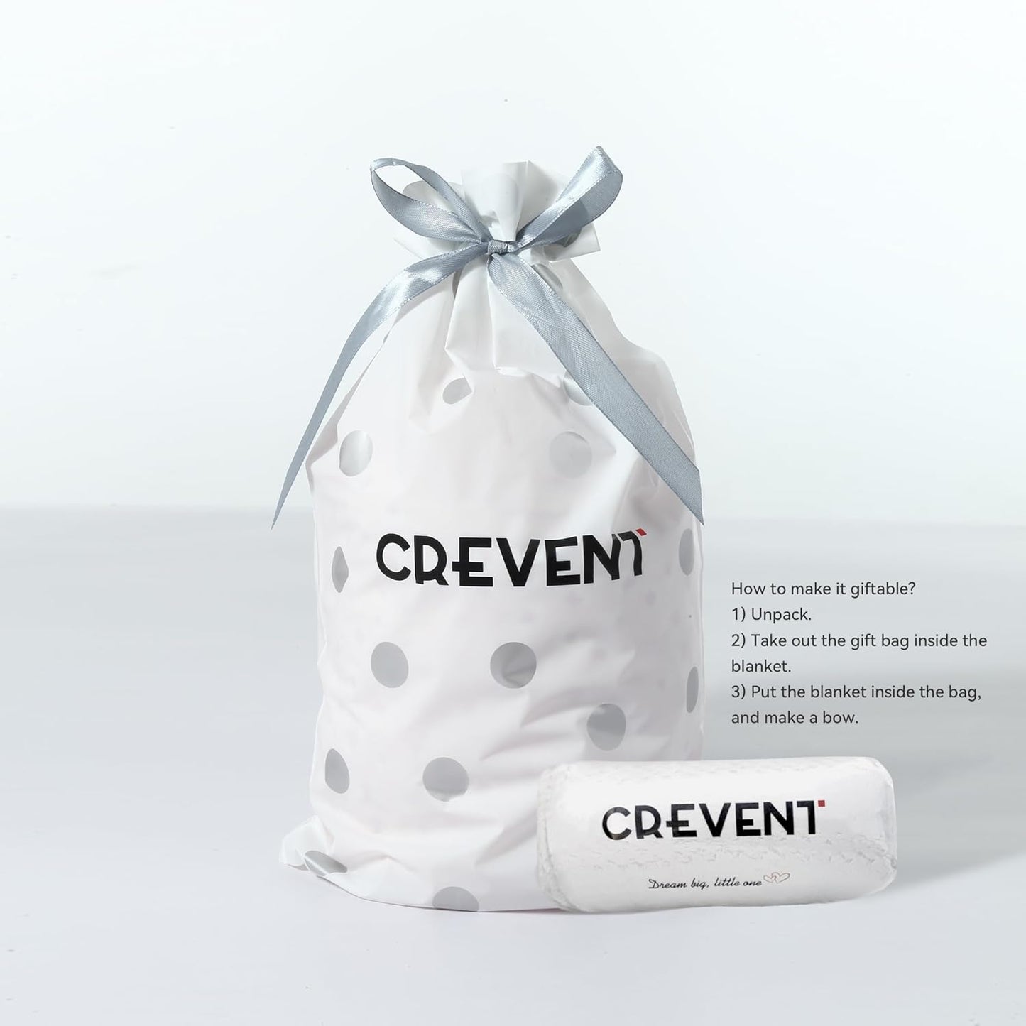 CREVENT Cozy Plush Baby Security Blanket, Loveys for Baby Girls and Boys,Birthday,Grey Deer