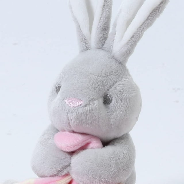 CREVENT Cozy Plush Baby Security Blanket Loveys for Baby Girls with Animal Face, Baby Shower/Birthday Gifts for Newborns Infant Toddler (Hugging Bunny)