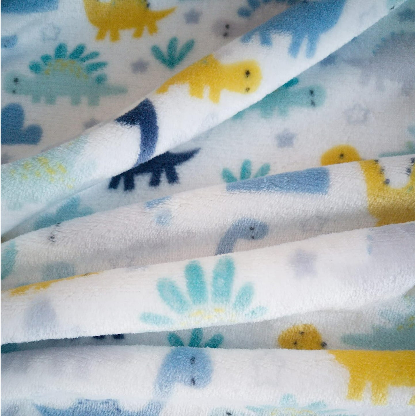 CREVENT 30''X40'' Cozy Fluffy Warm Fleece Baby Crib Blanket for Boys Infant Toddler Crib Cot Stroller (Dinosaur)