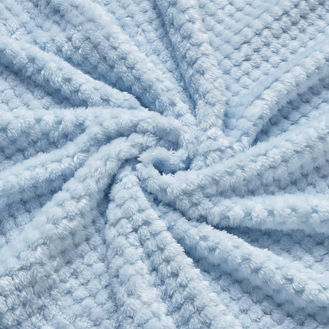 CREVENT Cute Cozy Fluffy Warm Baby Blanket Nap Throws for Girls Boys Infants , Baby Shower Birthday Newborn's Gift , Blue White Lion, 30''X40''