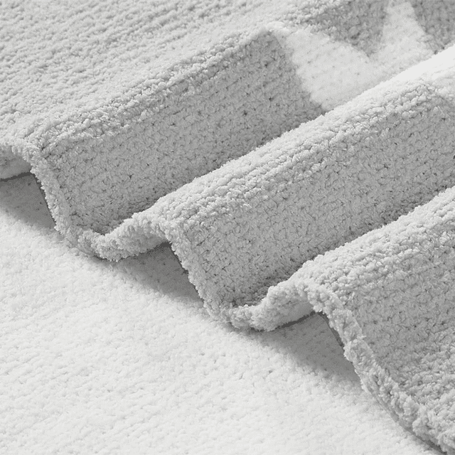 CREVENT 30"X40" Cozy Soft Warm Chenille Baby Blanket for Girls Boys, Newborn Essentials for Infant, Baby Shower Receiving Gift - Grey Star