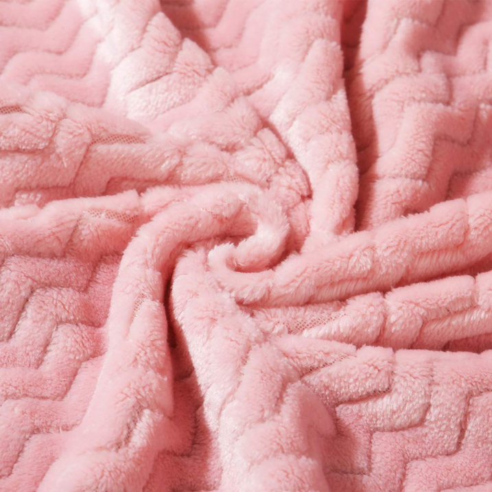 CREVENT 30''X40'' Cozy Fluffy Warm Fleece Infant Blanket for Girls & Boys Toddler Crib Cot Stroller - Pink
