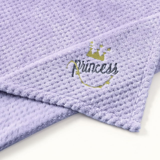 CREVENT 30''X40'' Cute Warm Baby Blanket for Girls Infants Toddlers' Bedding Crib Cot Stroller, Baby Shower Birthday Newborn's Gift,75X100cm,Purple Crown