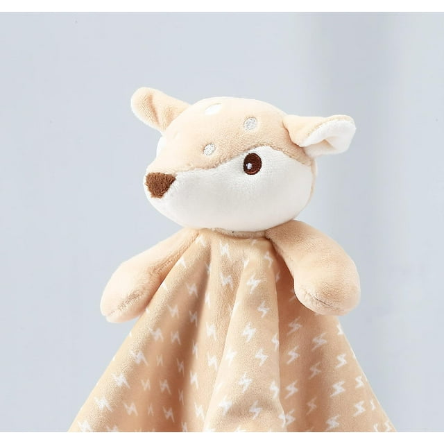 CREVENT Cozy Plush Baby Security Blanket, Loveys for Baby Girls and Boys, Birthday Gift(Brown Deer)