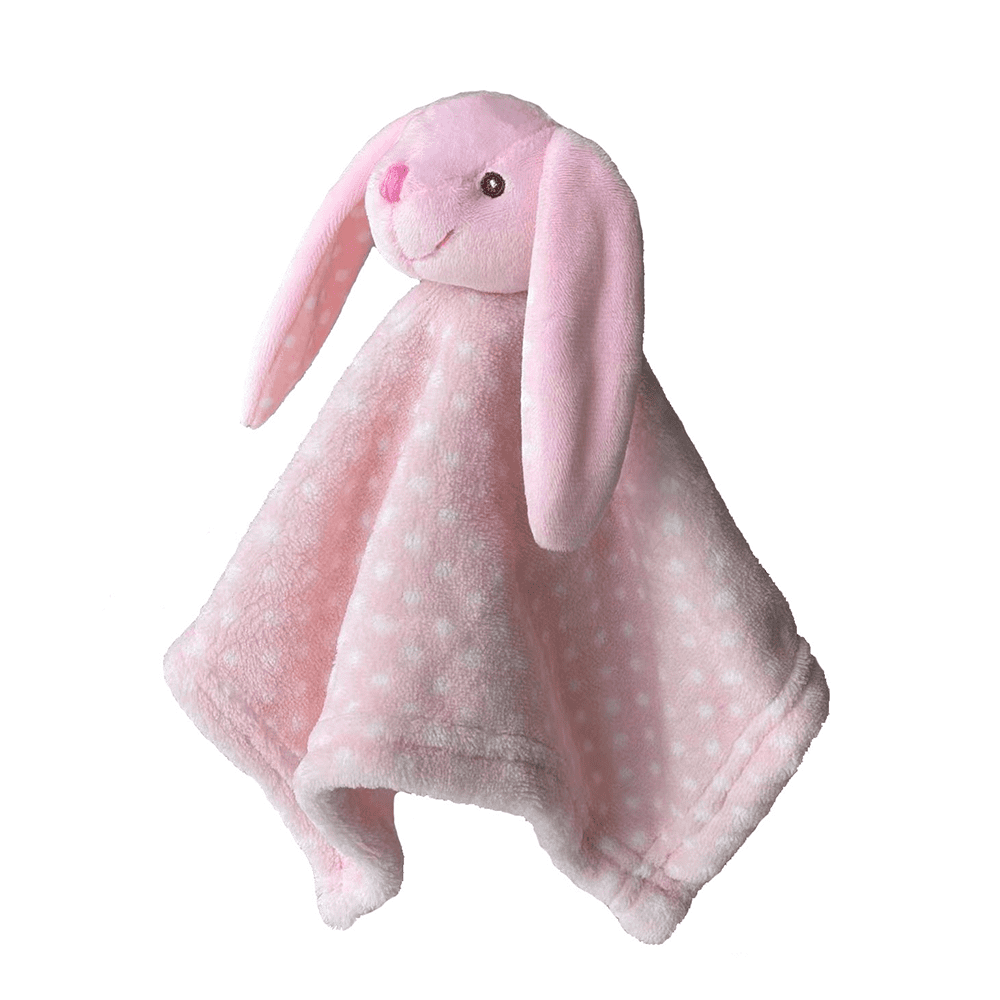 CREVENT Plush Ring Baby Security Blanket for Baby Boys and Girls, Baby shower Birthday Gift, Unisex, Ring Bunny
