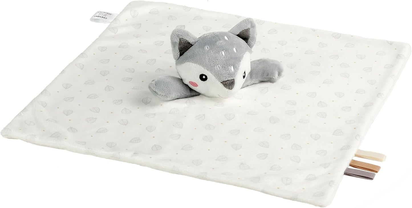 CREVENT Cozy Plush Baby Security Blanket, Loveys for Baby Girls and Boys,Birthday,Grey Deer
