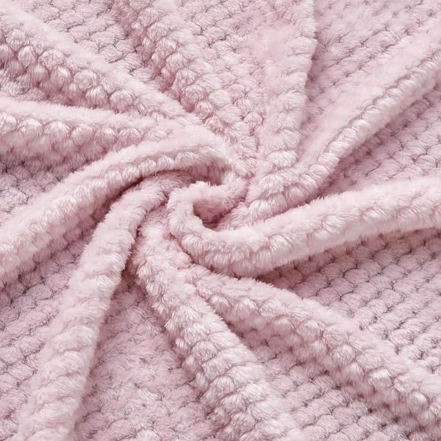 CREVENT Cute Cozy Fluffy Warm Baby Blanket Nap Throws for Girls Boys Infants, Baby Shower Birthday Newborn's Gift, Pink Giraffe, 30''X40''