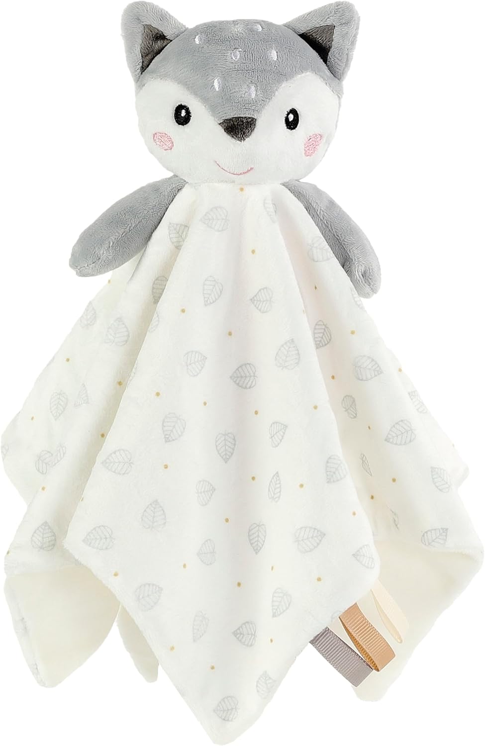 CREVENT Cozy Plush Baby Security Blanket, Loveys for Baby Girls and Boys,Birthday,Grey Deer