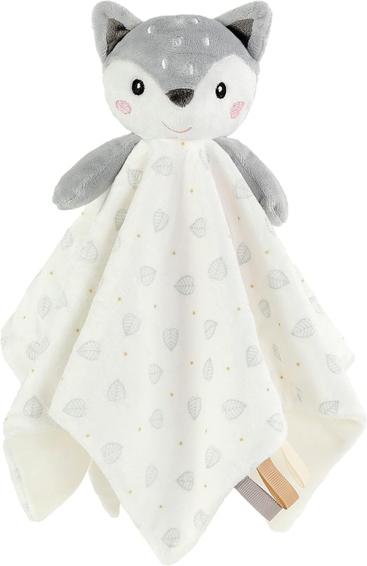 CREVENT Cozy Plush Baby Security Blanket, Loveys for Baby Girls and Boys,Birthday,Grey Deer