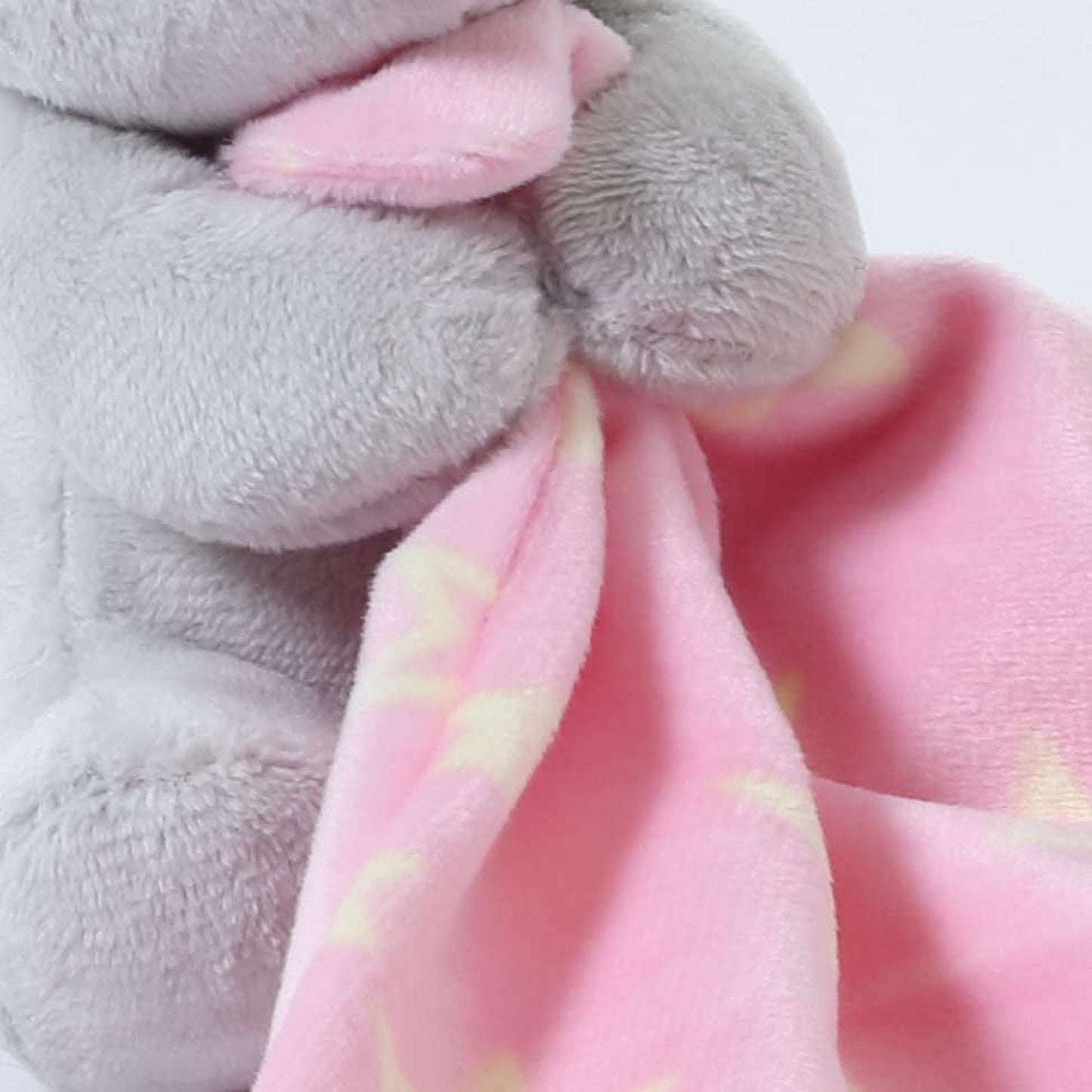CREVENT Cozy Plush Baby Security Blanket Loveys for Baby Girls with Animal Face, Baby Shower/Birthday Gifts for Newborns Infant Toddler (Hugging Bunny)