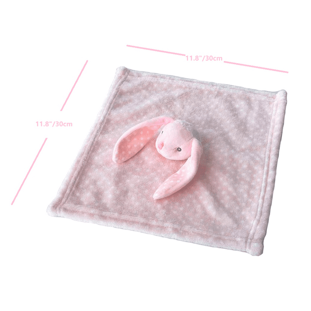 CREVENT Plush Ring Baby Security Blanket for Baby Boys and Girls, Baby shower Birthday Gift, Unisex, Ring Bunny