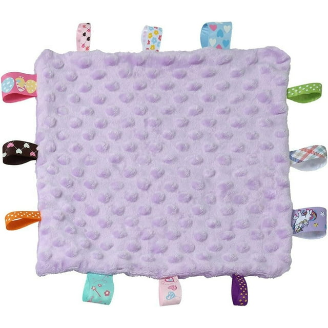 CREVENT Soft Baby Blankets Gift Set for Boys Girls, Purple Baby Blanket, one Tag, with A Gift Bag, Unisex, 2 Items