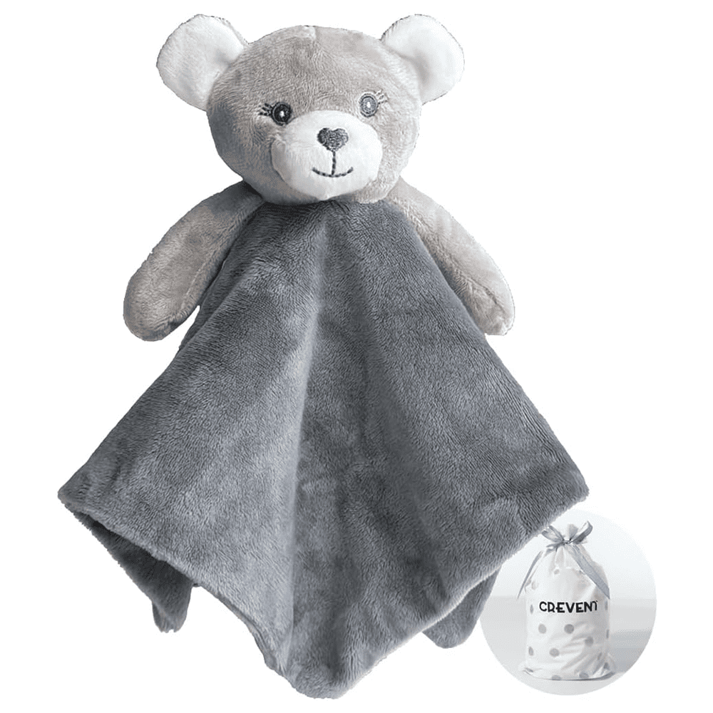 CREVENT Plush Ring Baby Security Blanket for Baby Boys and Girls, Baby shower Birthday Gift, Unisex, Ring Bear