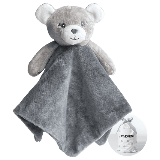 CREVENT Plush Ring Baby Security Blanket for Baby Boys and Girls, Baby shower Birthday Gift, Unisex, Ring Bear