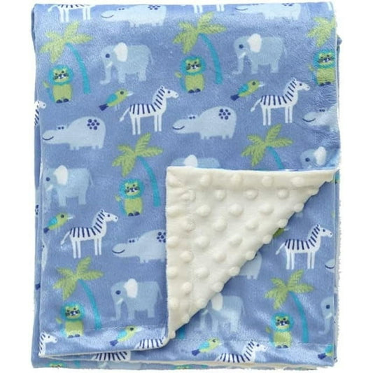 CREVENT Silky Soft Baby Blanket for Boys Soft Plush Receiving Gift for Newborns Toddlers Bedding - Zoo 30x40 Inches
