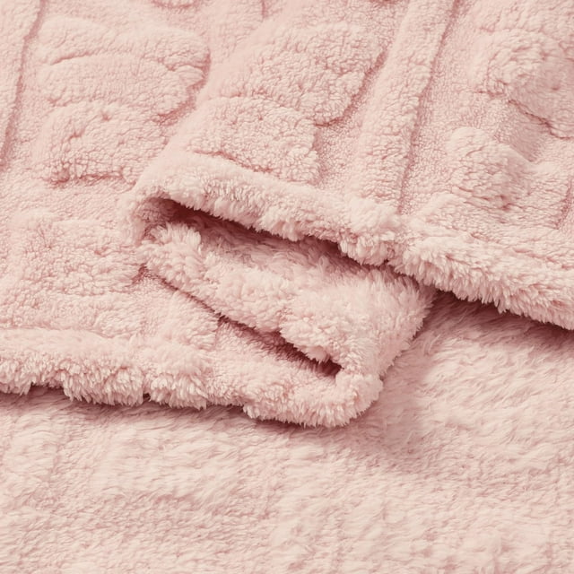 CREVENT Soft Warm Sherpa Bear Baby Blanket for Girls Boys,for Infant Toddler Crib Stroller Nursery Bed,30''×40'',Pink Bear