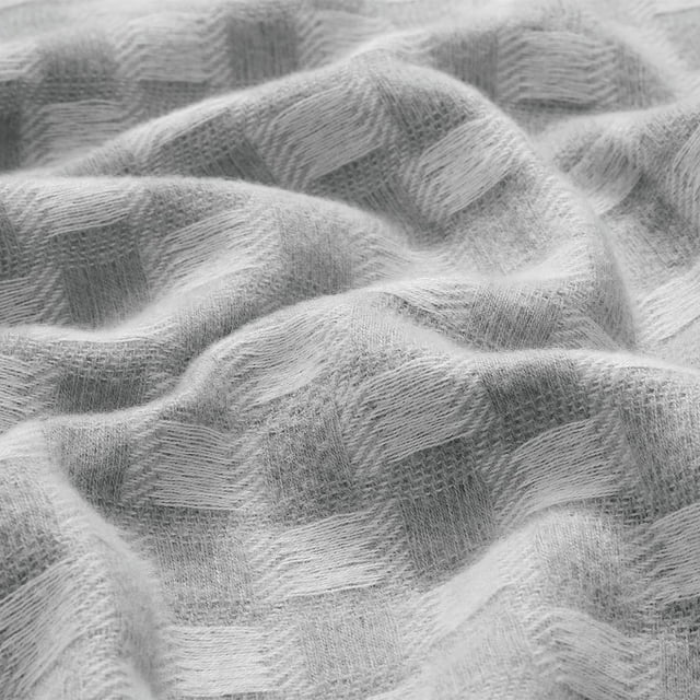 CREVENT Wave Line Throw Blanket for Couch Sofa Chair Bed Home Decoration, Super Soft Warm for All Season, 50''X60'', Grey