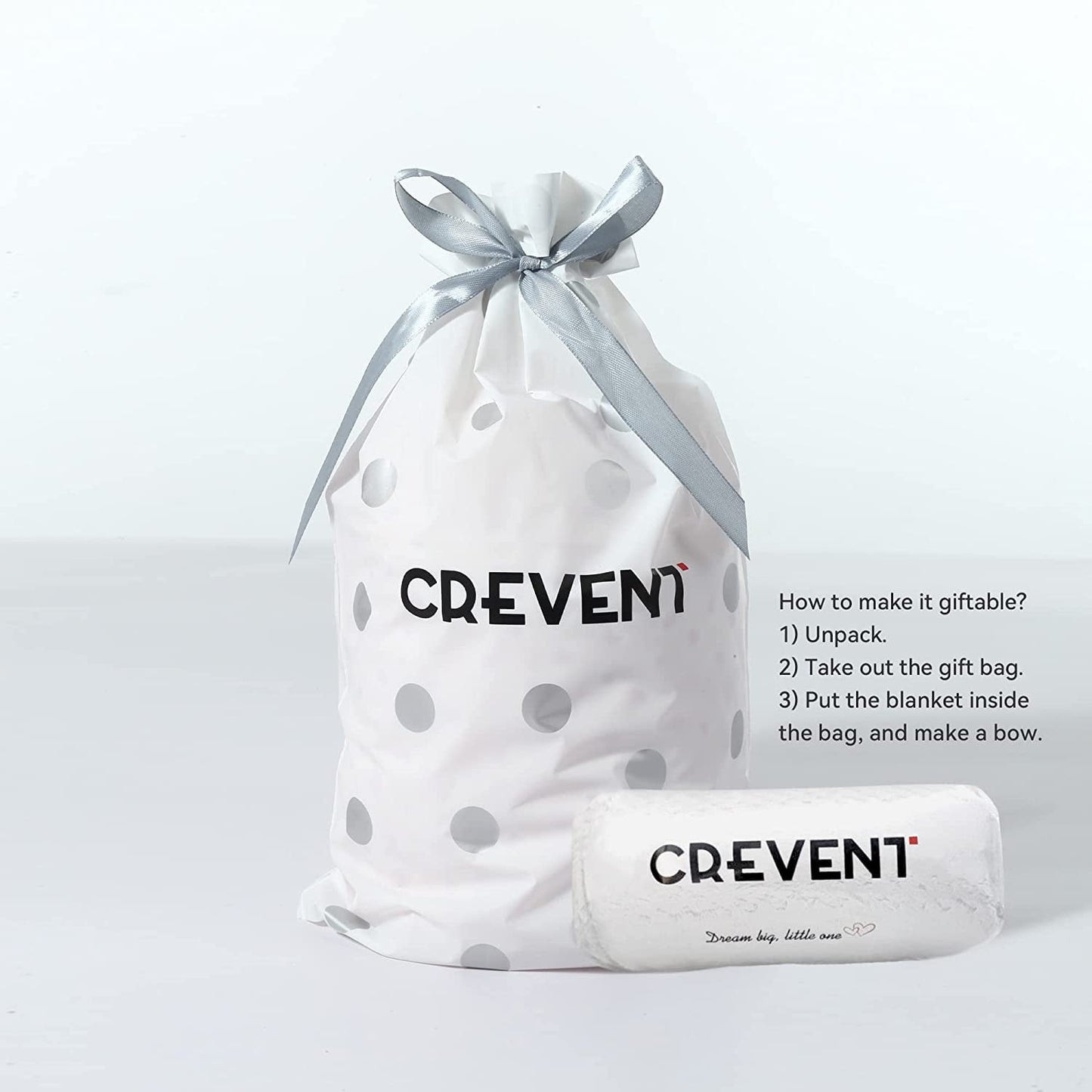 CREVENT 30''X40'' Cozy Fluffy Warm Fleece Infant Baby Blanket for Girls & Boys Toddler Crib Cot Stroller - Blue Cow