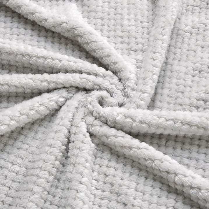 CREVENT Cute Cozy Fluffy Warm Baby Blanket Nap Throws for Girls Boys Infants, Baby Shower Birthday Newborn's Gift, Grey Bear, 30''X40''