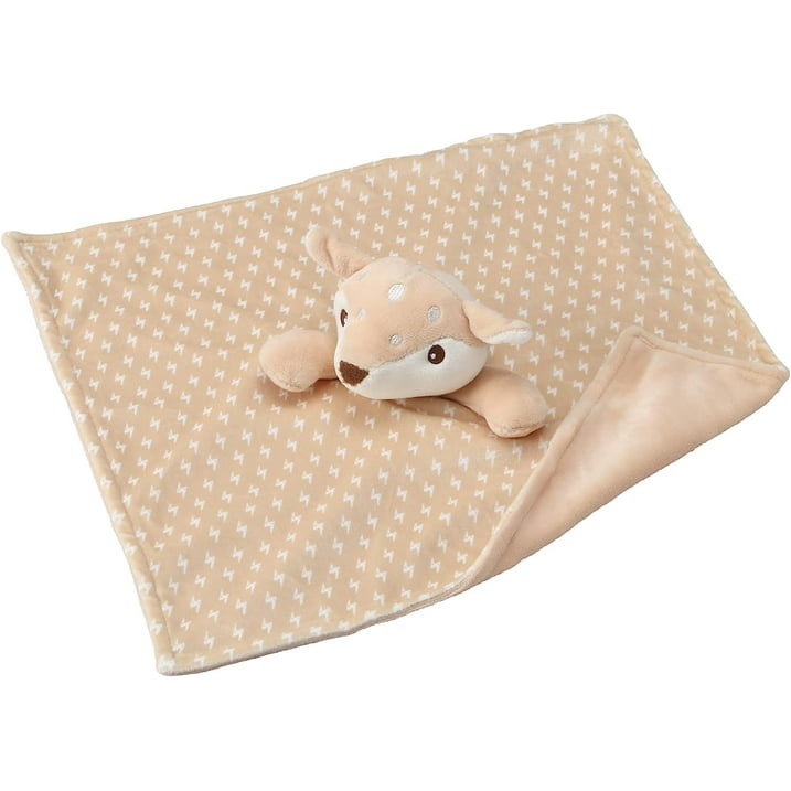 CREVENT Cozy Plush Baby Security Blanket, Loveys for Baby Girls and Boys, Birthday Gift(Brown Deer)