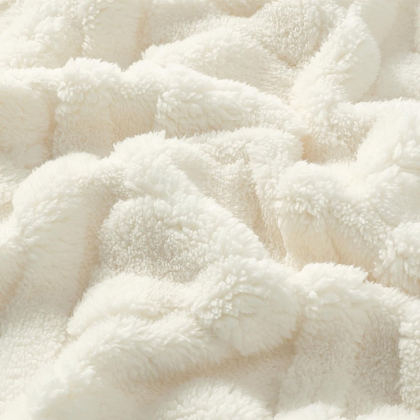 CREVENT Soft Warm Sherpa Bear Baby Blanket for Girls Boys,for Infant Toddler Crib Stroller Nursery Bed,30''×40'',Ivory Bear
