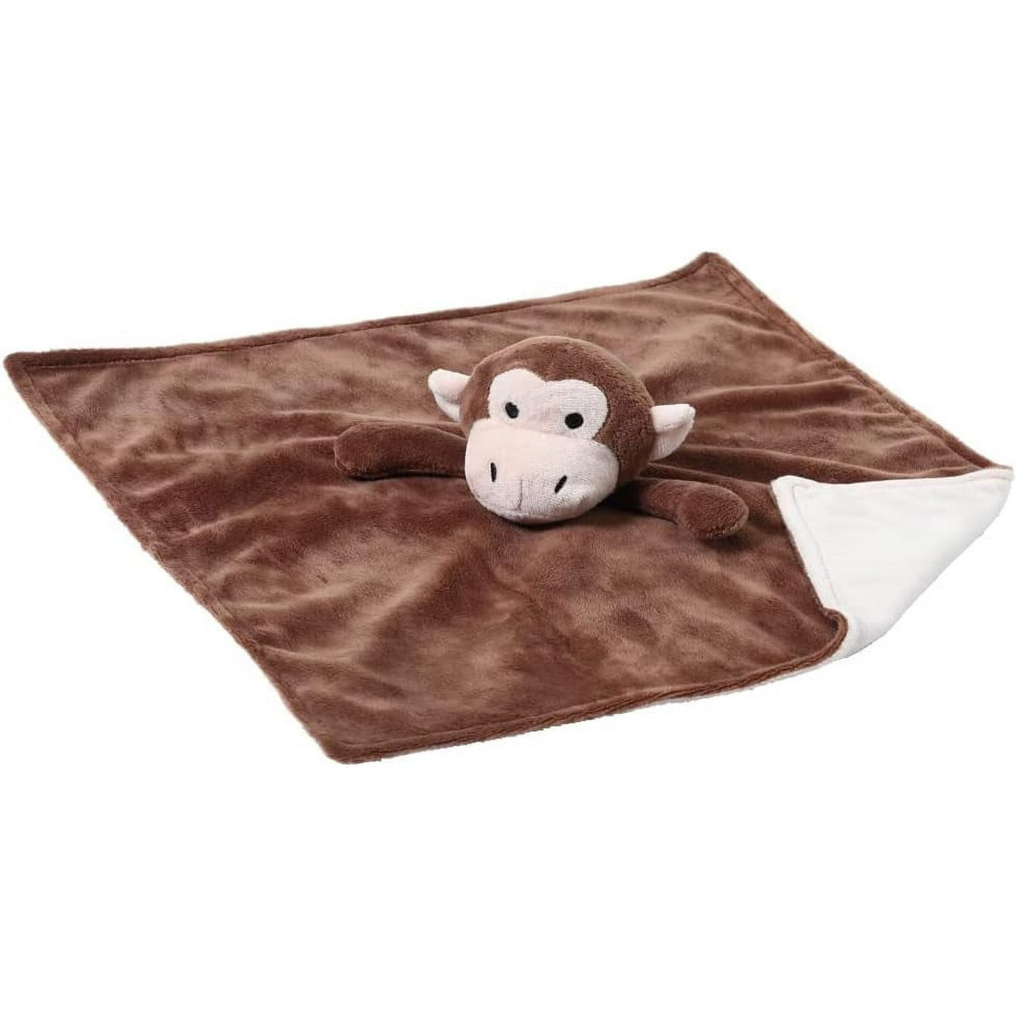 CREVENT Cozy Plush Baby Security Blanket Loveys for Baby Boys with Animal Face, Baby Shower/Birthday Gifts for Newborns Infant Toddler (Brown Monkey)